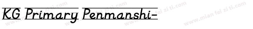 KG Primary Penmanshi字体转换